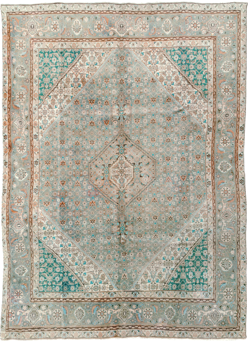 Vintage Persian Tabriz Room Size Carpet, No.22542 - Gsblank