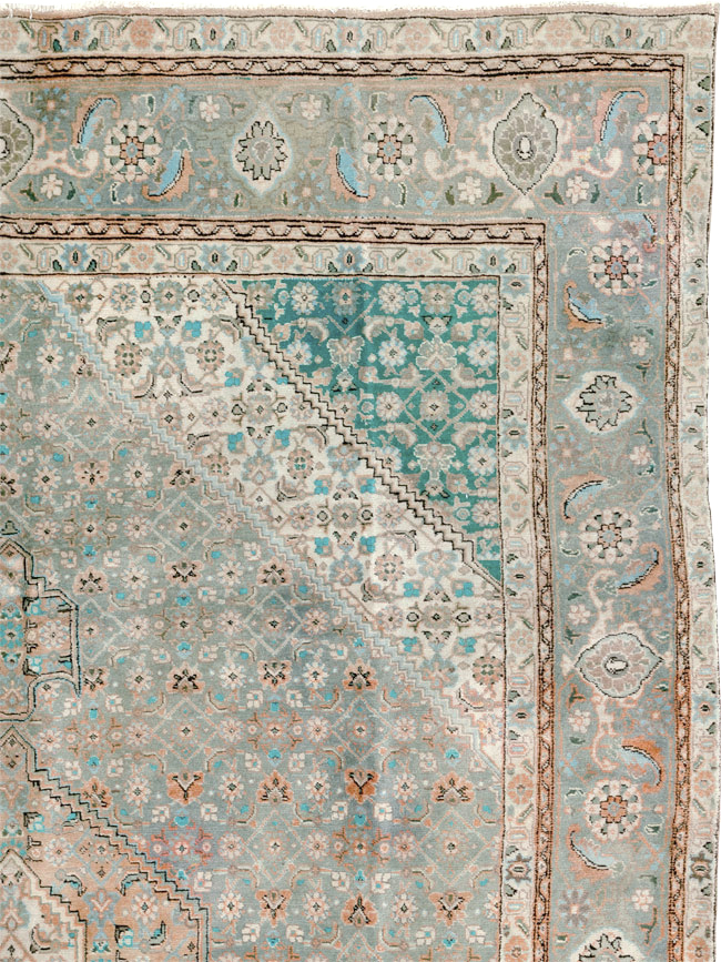 Vintage Persian Tabriz Room Size Carpet, No.22542 - Gsblank