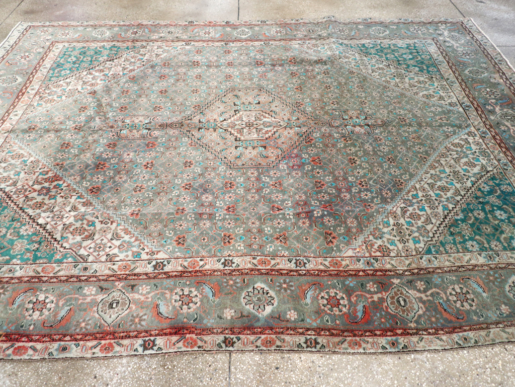 Vintage Persian Tabriz Room Size Carpet, No.22542 - Gsblank