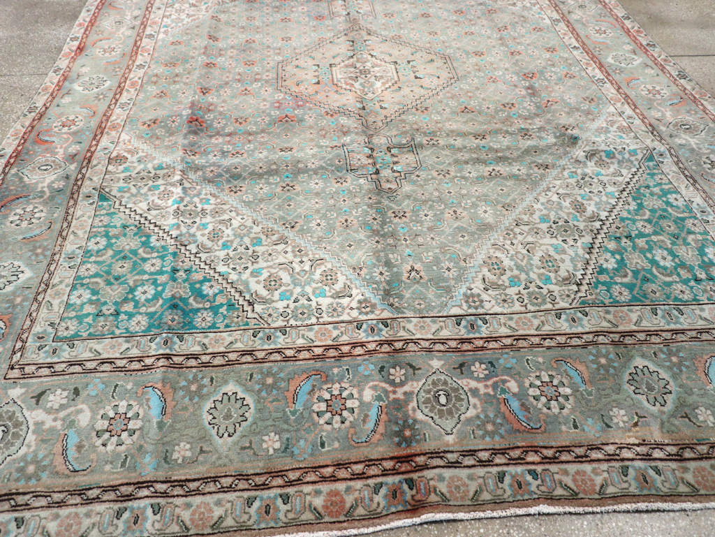 Vintage Persian Tabriz Room Size Carpet, No.22542 - Gsblank
