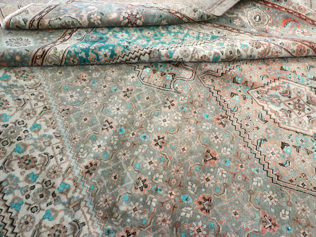 Vintage Persian Tabriz Room Size Carpet, No.22542 - Gsblank