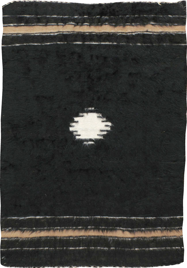 Vintage Turkish Mohair Throw Rug, No.22544 - Gsblank