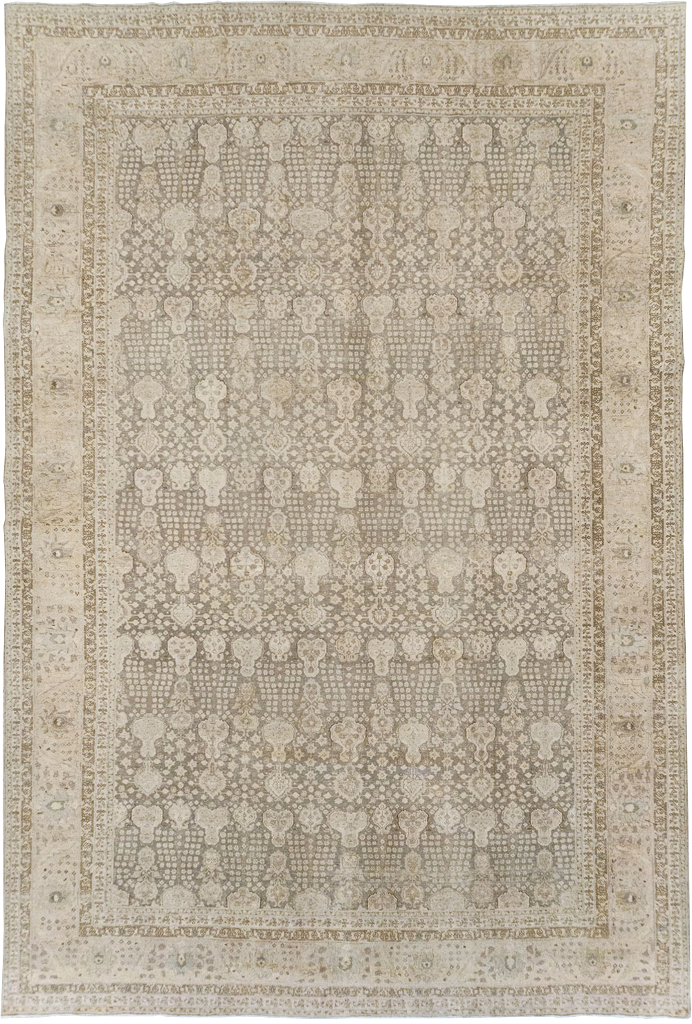Antique Persian Tabriz Large Carpet, No.22547 - Gsblank