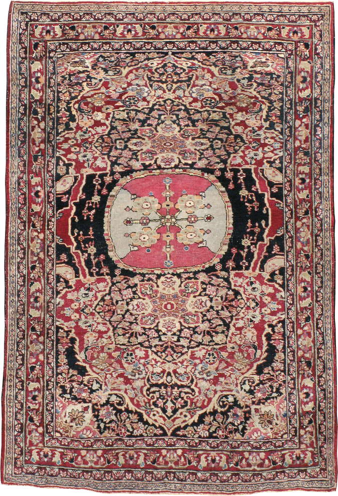 Vintage Persian Mashad Rug, No.22550 - Gsblank