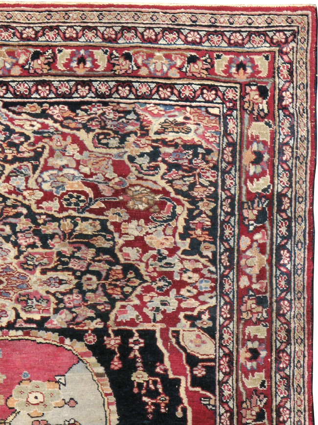 Vintage Persian Mashad Rug, No.22550 - Gsblank