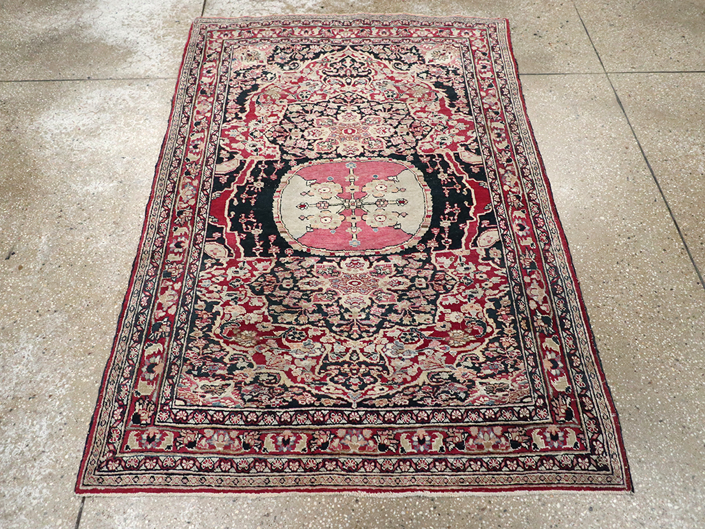 Vintage Persian Mashad Rug, No.22550 - Gsblank