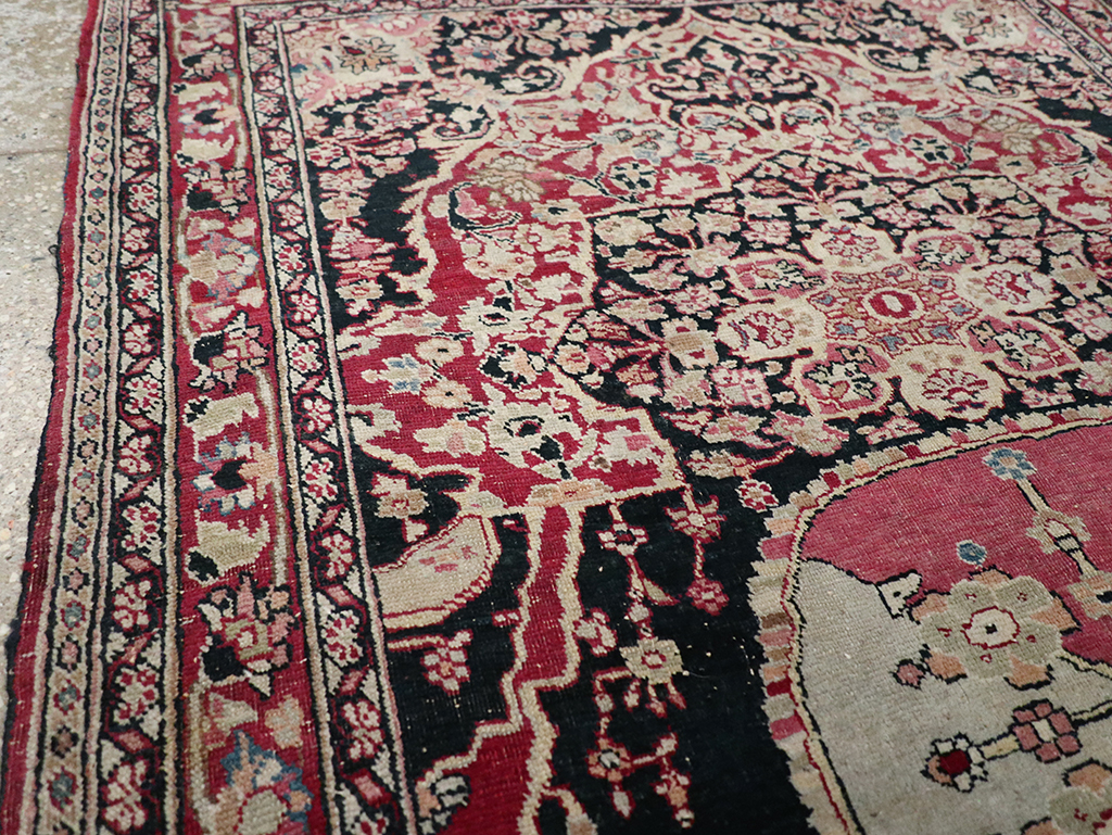 Vintage Persian Mashad Rug, No.22550 - Gsblank