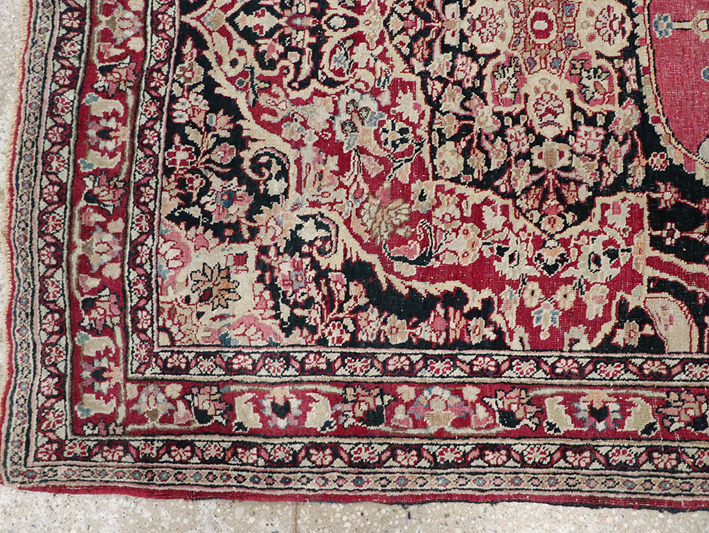 Vintage Persian Mashad Rug, No.22550 - Gsblank