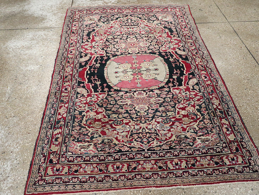 Vintage Persian Mashad Rug, No.22550 - Gsblank