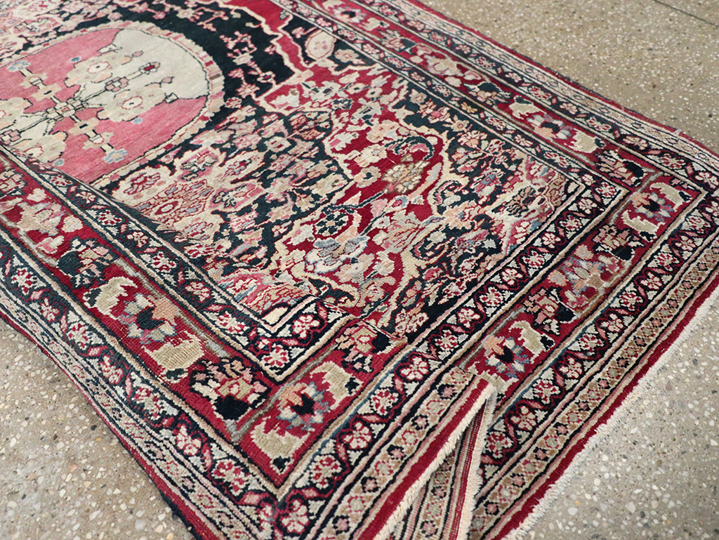 Vintage Persian Mashad Rug, No.22550 - Gsblank
