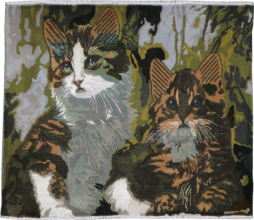 Modern Persian Tabriz Pictorial Rug, No.22586 - Gsblank