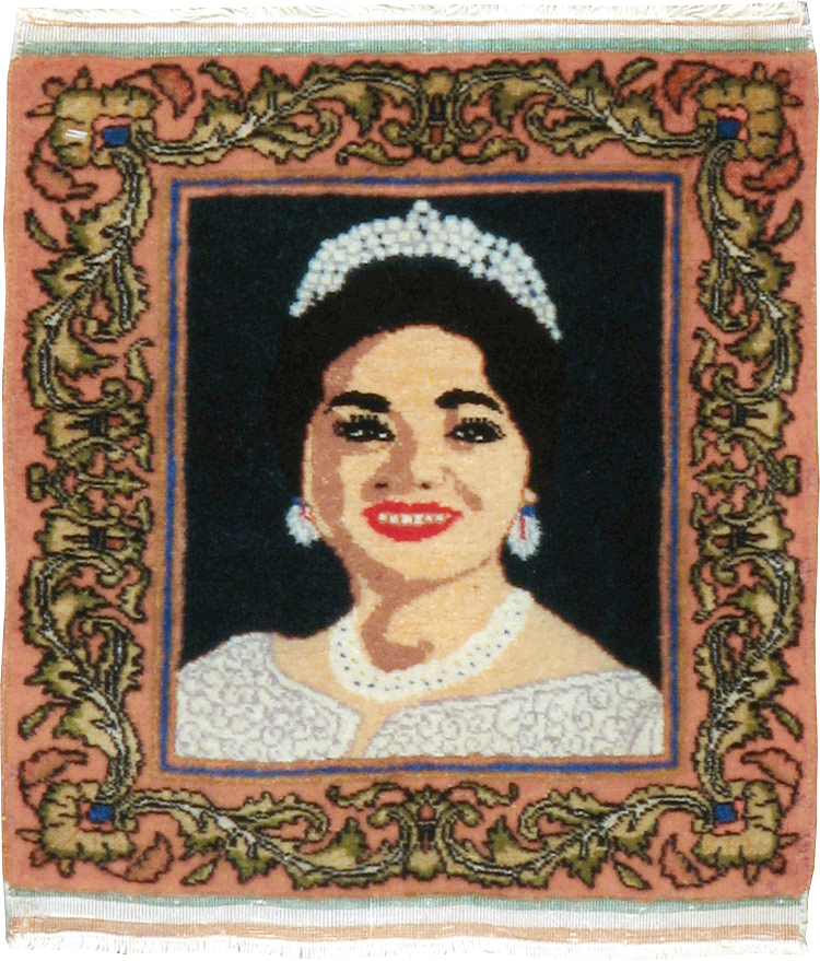 Vintage Persian Tabriz Pictorial Rug, No.22590 - Gsblank