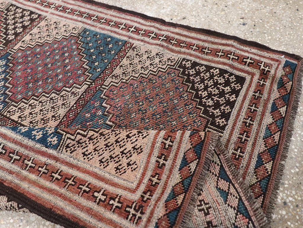 Antique Central Asia Turkoman Throw Rug, No.22598 - Gsblank