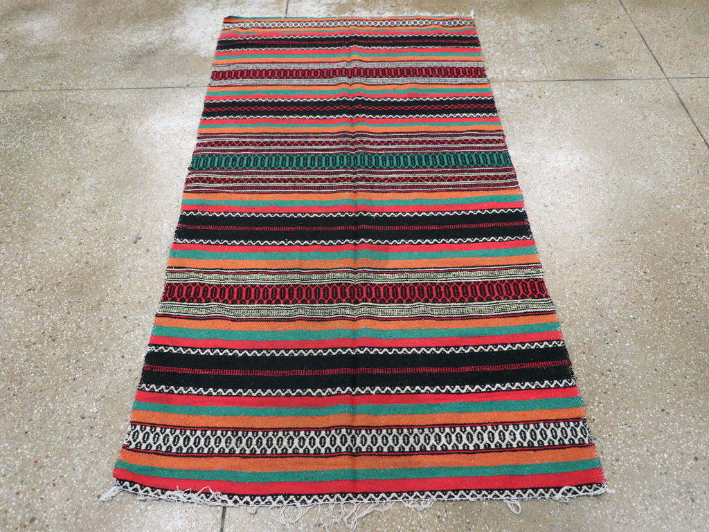 Vintage Mexican Kilim Blanket, No.22600 - Gsblank