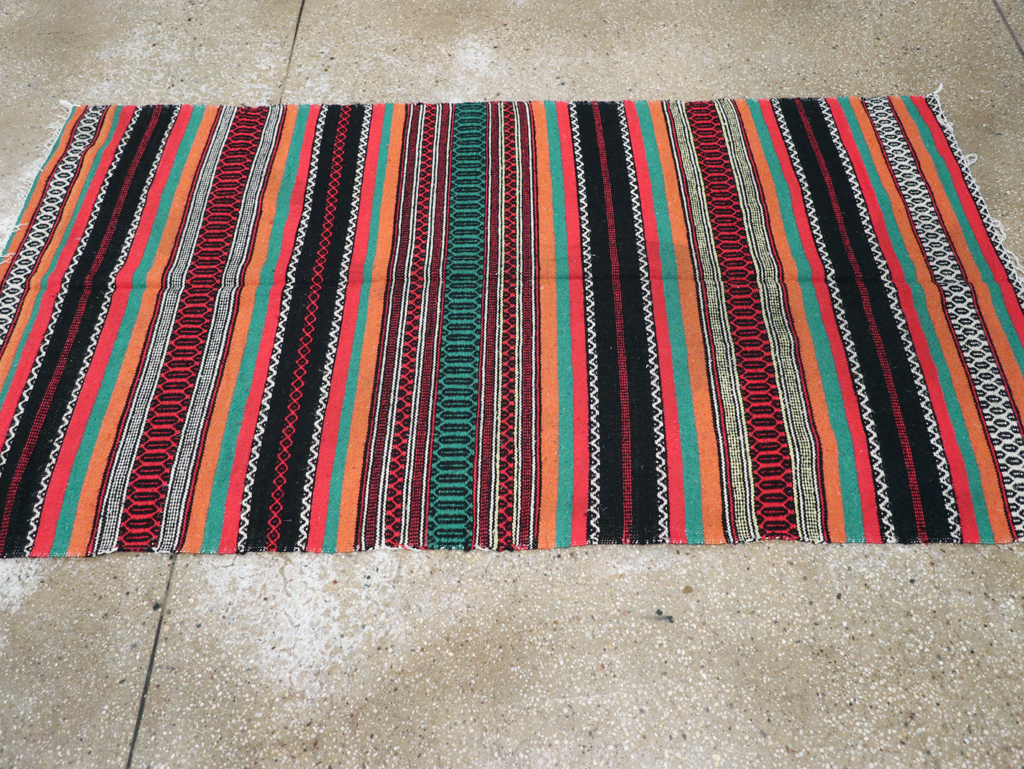 Vintage Mexican Kilim Blanket, No.22600 - Gsblank