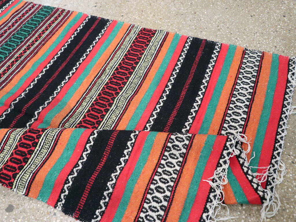 Vintage Mexican Kilim Blanket, No.22600 - Gsblank