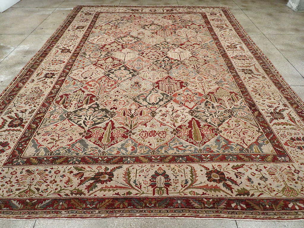 Antique Persian Bakhtiari Large Carpet, No.22602 - Gsblank