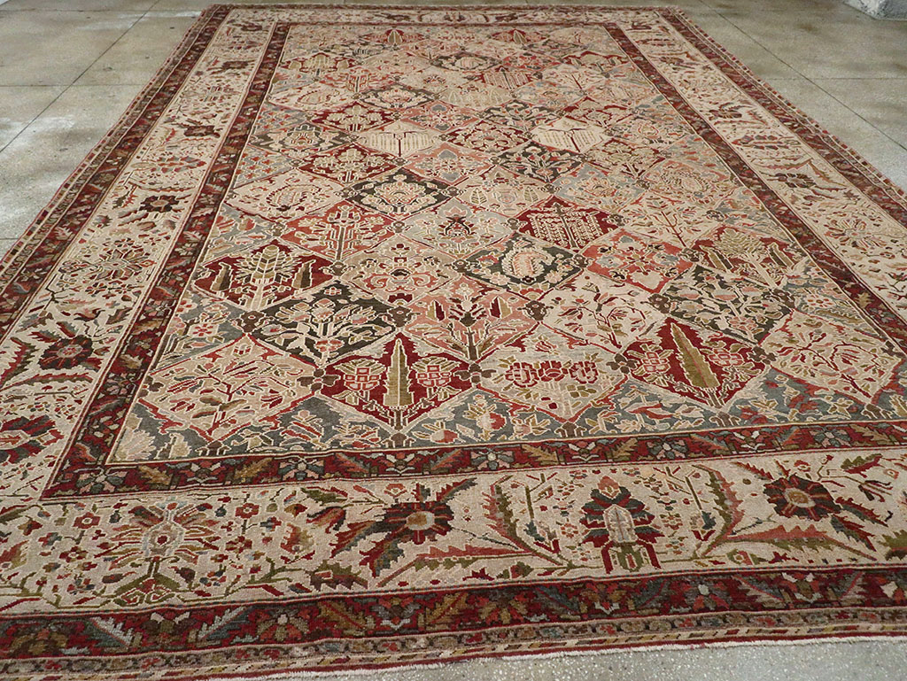 Antique Persian Bakhtiari Large Carpet, No.22602 - Gsblank