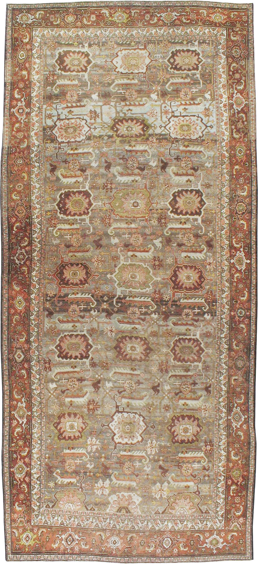 Antique Persian Bidjar Long Carpet, No.22637 - Gsblank