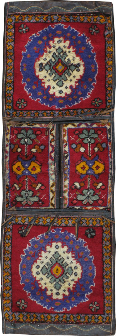 Vintage Turkish Anatolian Saddlebag (Khorjin), No.22655 - Gsblank