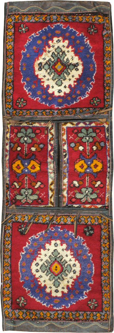 Vintage Turkish Anatolian Saddlebag (Khorjin), No.22655 - Gsblank