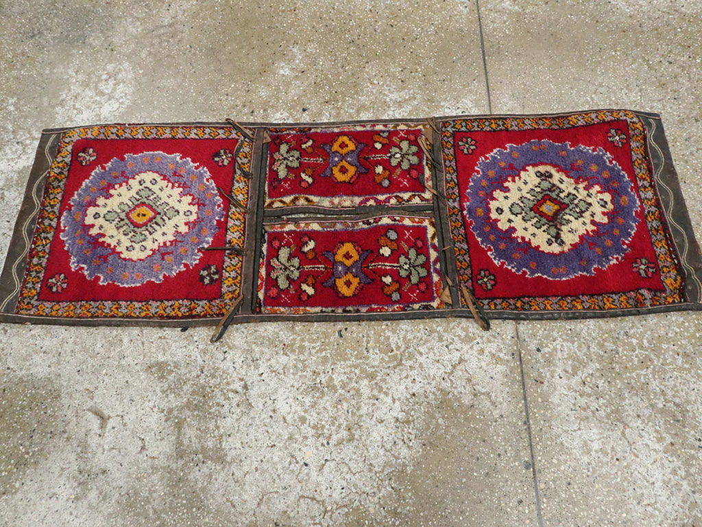Vintage Turkish Anatolian Saddlebag (Khorjin), No.22655 - Gsblank