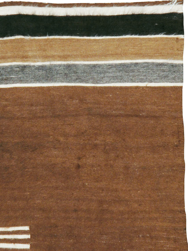 Vintage Turkish Flat-weave Mohair Rug, No.22659 - Gsblank