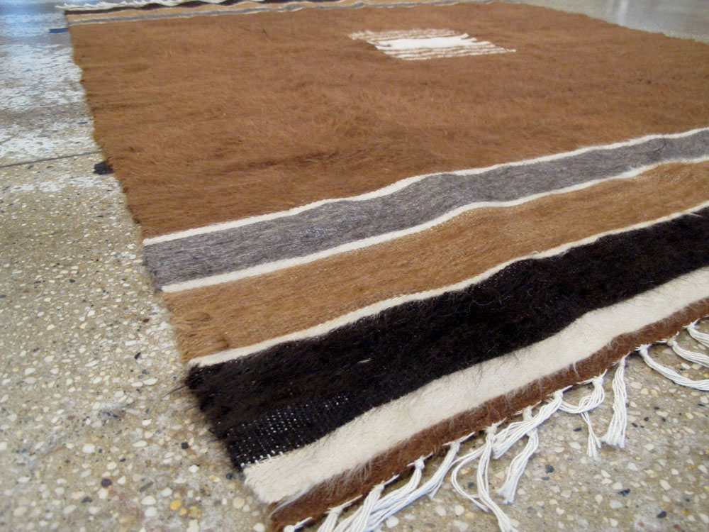 Vintage Turkish Flat-weave Mohair Rug, No.22659 - Gsblank