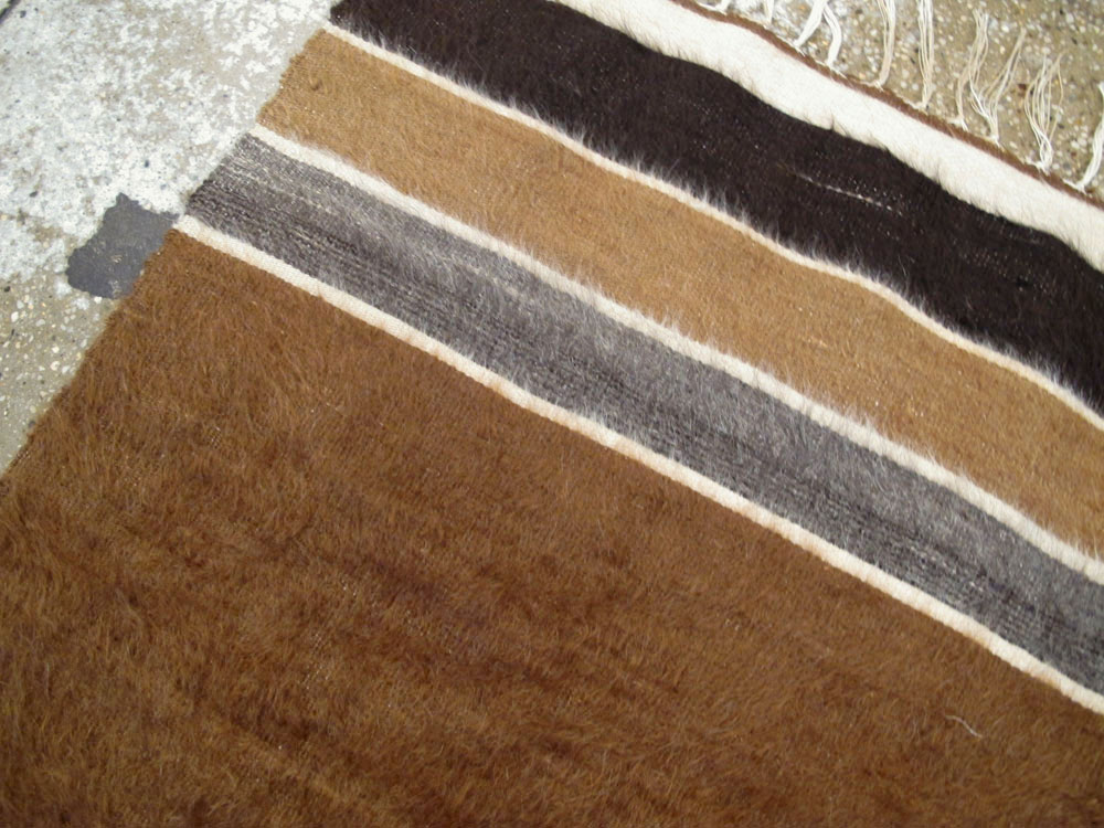 Vintage Turkish Flat-weave Mohair Rug, No.22659 - Gsblank