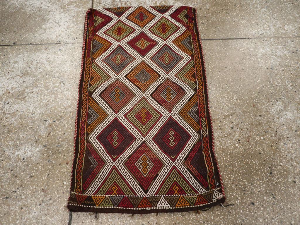 Antique Turkish Flatweave Kilim Pillowcase (Pair: 1 of 2), No.22663 - Gsblank