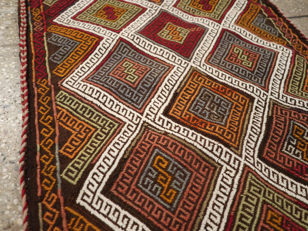 Antique Turkish Flatweave Kilim Pillowcase (Pair: 1 of 2), No.22663 - Gsblank