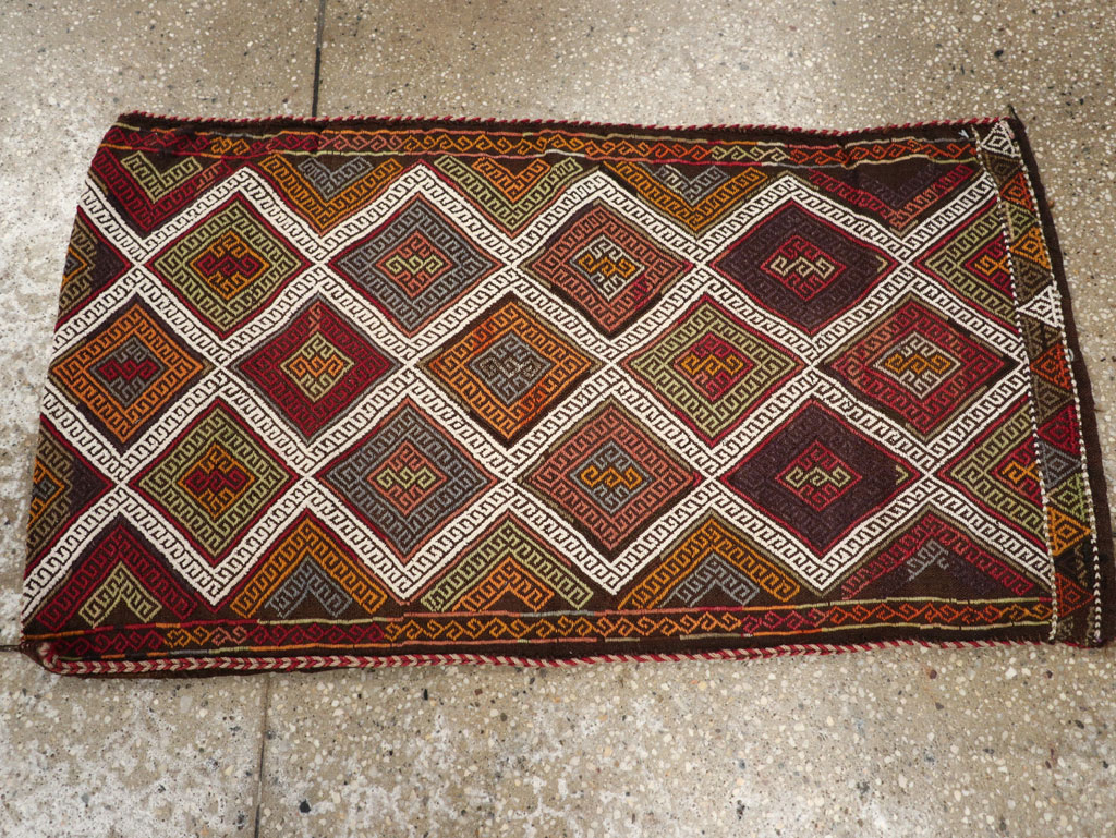 Antique Turkish Flatweave Kilim Pillowcase (Pair: 1 of 2), No.22663 - Gsblank