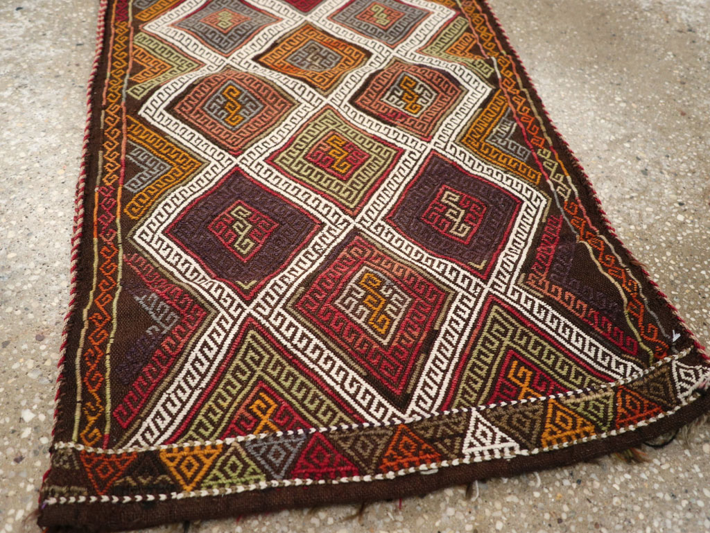 Antique Turkish Flatweave Kilim Pillowcase (Pair: 1 of 2), No.22663 - Gsblank