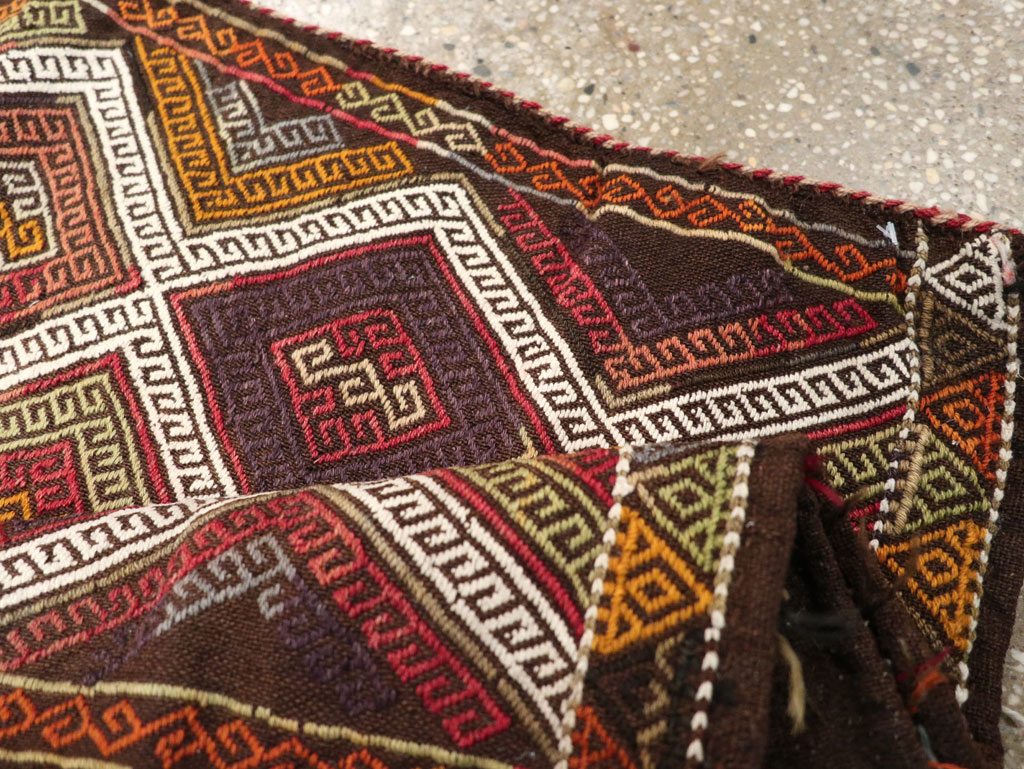 Antique Turkish Flatweave Kilim Pillowcase (Pair: 1 of 2), No.22663 - Gsblank