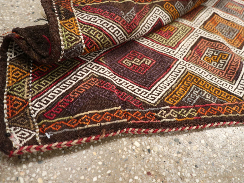 Antique Turkish Flatweave Kilim Pillowcase (Pair: 1 of 2), No.22663 - Gsblank
