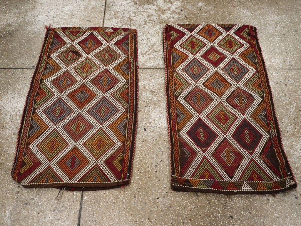Antique Turkish Flatweave Kilim Pillowcase (Pair: 1 of 2), No.22663 - Gsblank
