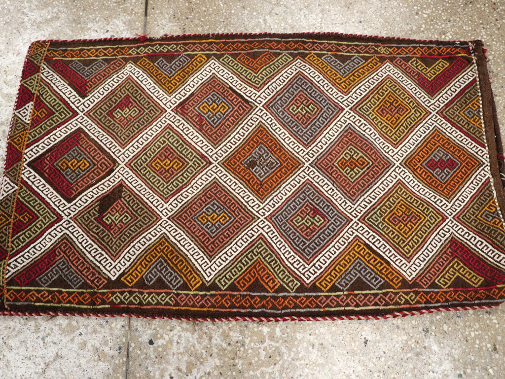 Antique Turkish Flatweave Kilim Pillowcase (Pair: 2 of 2), No.22664 - Gsblank