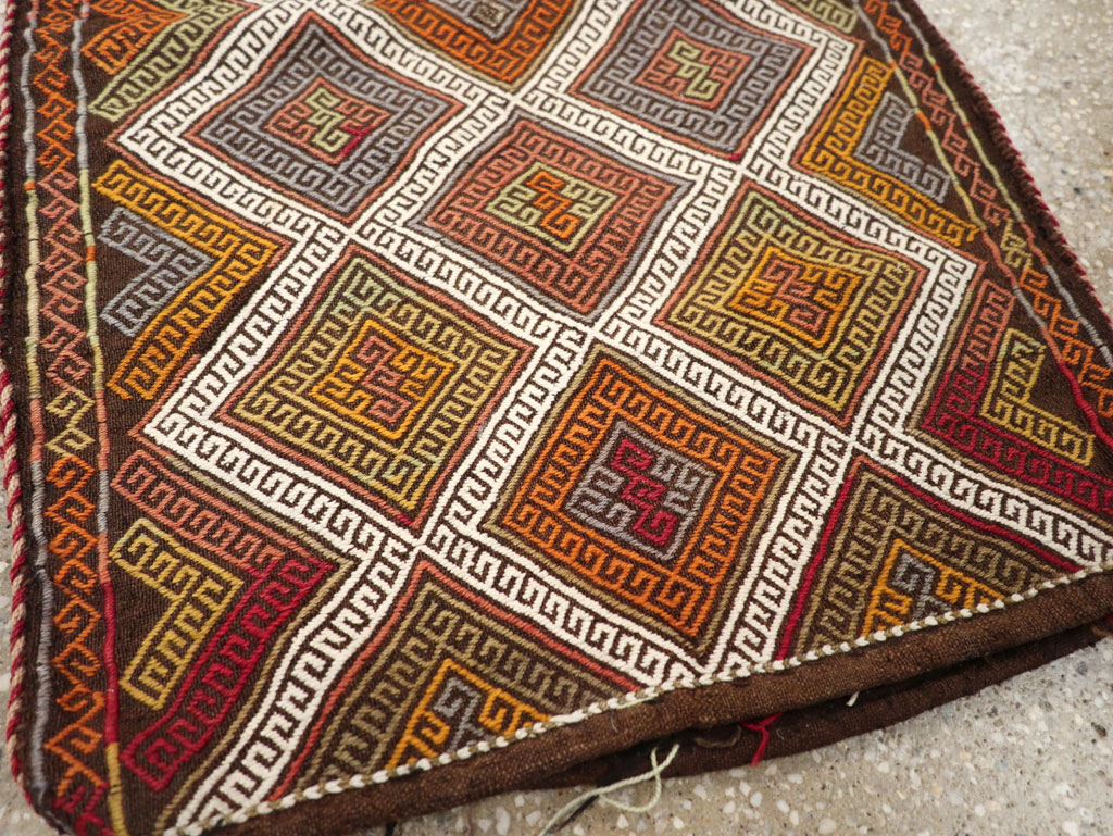 Antique Turkish Flatweave Kilim Pillowcase (Pair: 2 of 2), No.22664 - Gsblank