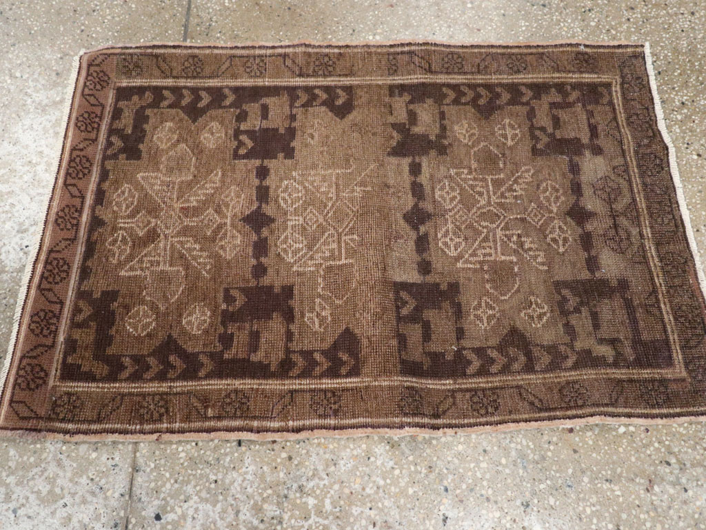 Vintage Persian Malayer Throw Rug, No.22672 - Gsblank