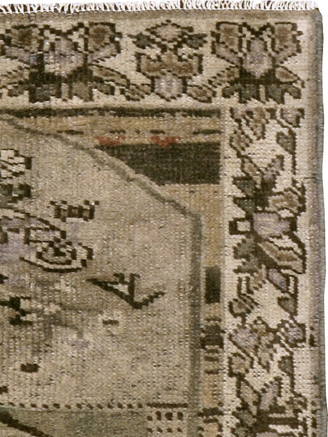 Vintage Persian Malayer Pictorial Rug, No.22676 - Gsblank