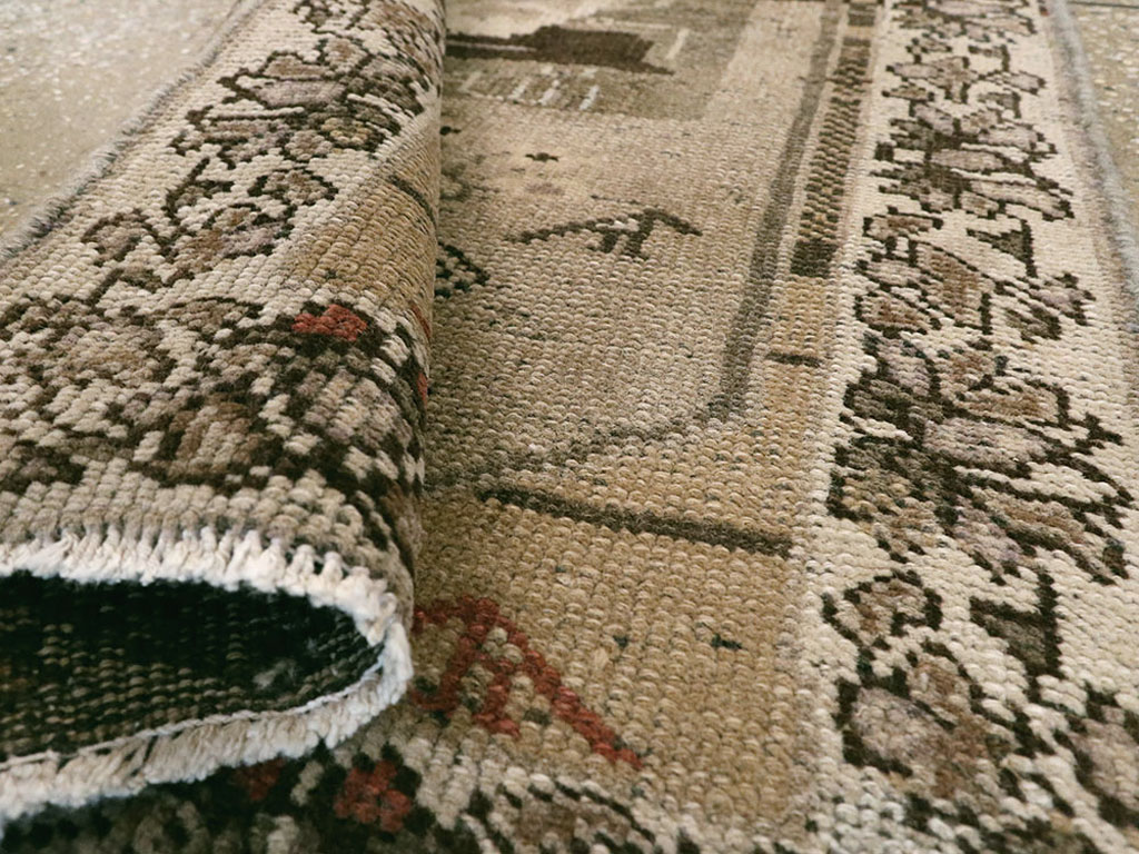 Vintage Persian Malayer Pictorial Rug, No.22676 - Gsblank