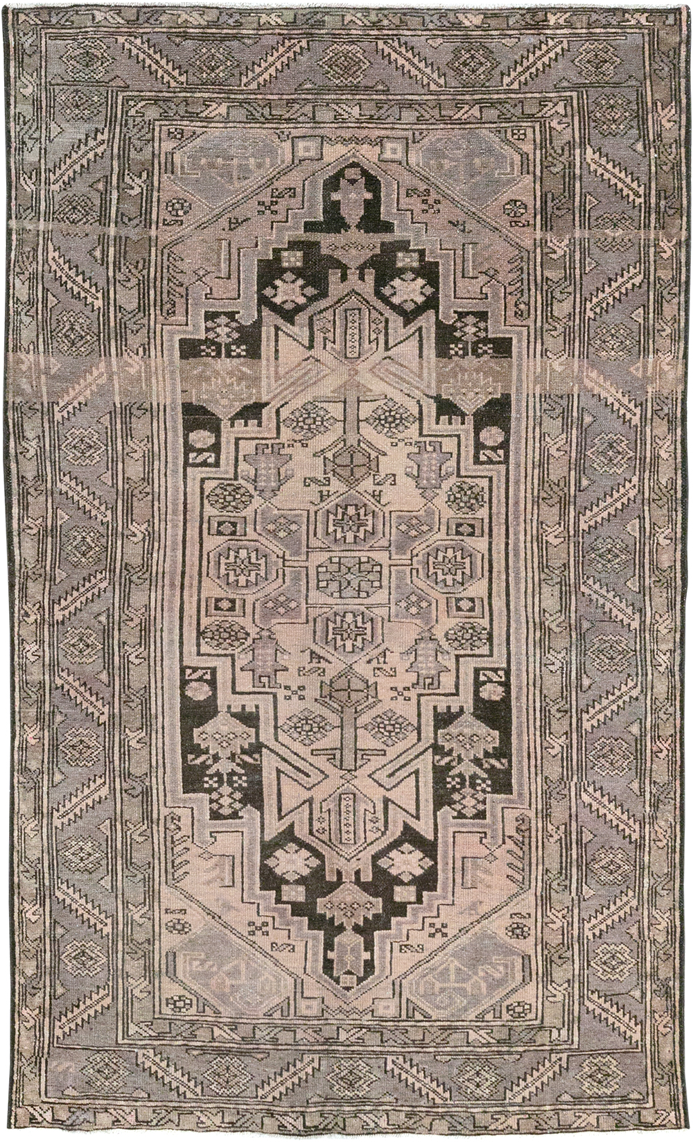 Vintage Persian Malayer Accent Rug, No.22699 - Gsblank