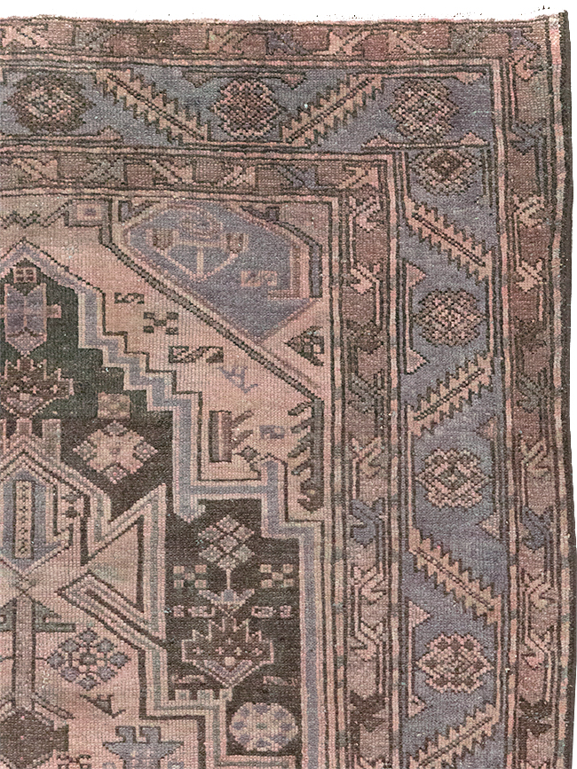 Vintage Persian Malayer Accent Rug, No.22700 - Gsblank