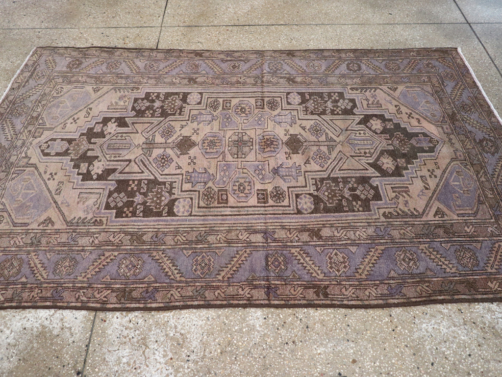 Vintage Persian Malayer Accent Rug, No.22700 - Gsblank