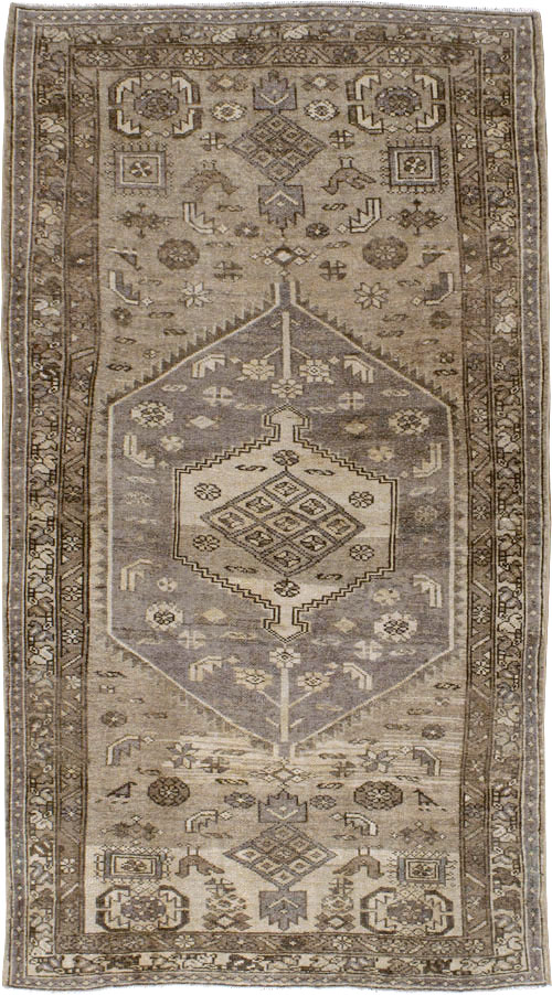 Vintage Persian Malayer Accent Rug, No.22702 - Gsblank