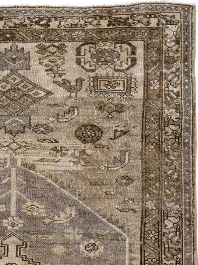 Vintage Persian Malayer Accent Rug, No.22702 - Gsblank
