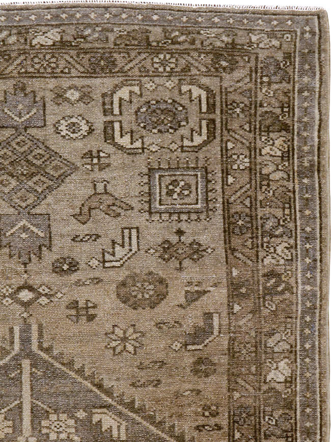 Vintage Persian Malayer Accent Rug, No.22702 - Gsblank