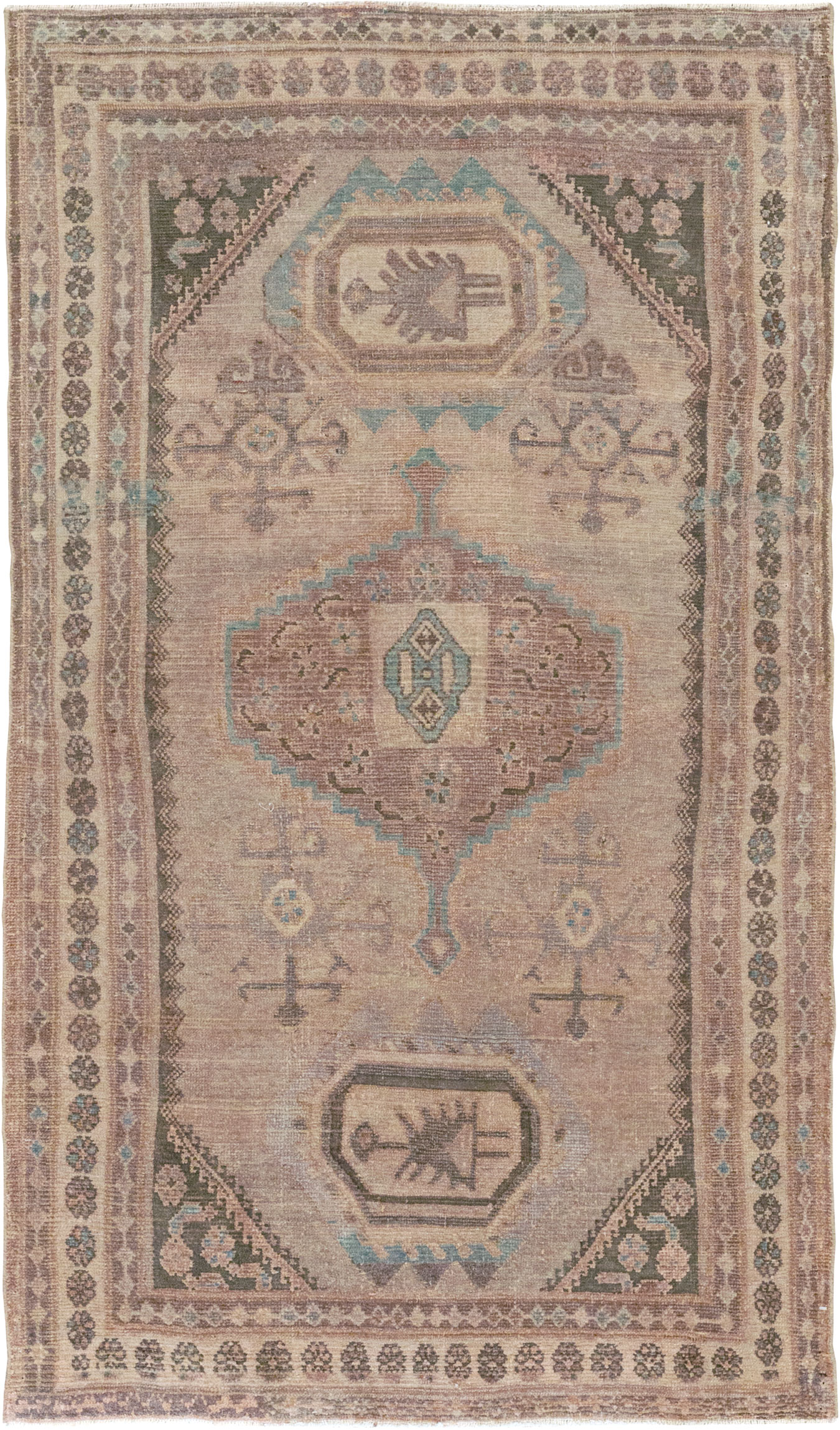 Vintage Persian Malayer Accent Rug, No.22739 - Gsblank