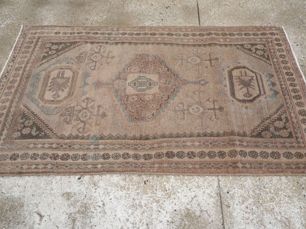 Vintage Persian Malayer Accent Rug, No.22739 - Gsblank