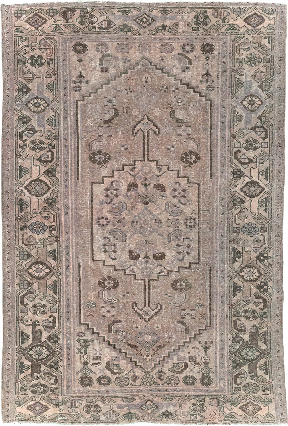 Vintage Persian Malayer Accent Rug, No.22749 - Gsblank